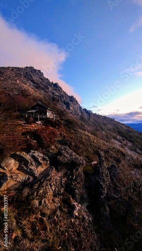 sunset in the mountains