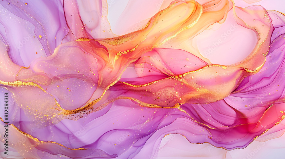 Natural luxury abstract fluid art painting in alcohol ink technique. Tender and dreamy Natural luxury abstract fluid art painting in alcohol ink technique. Tender and dreamy