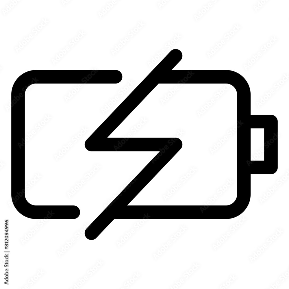 battery line icon isolated on white background battery line icon isolated on white background