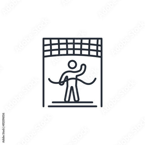 finish line icon. vector.Editable stroke.linear style sign for use web design,logo.Symbol illustration.