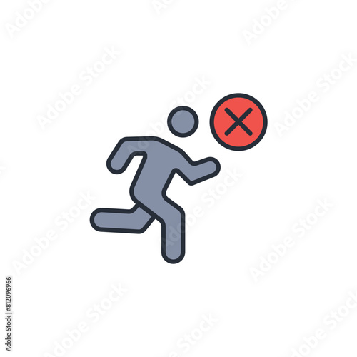 not allowed icon. vector.Editable stroke.linear style sign for use web design,logo.Symbol illustration.