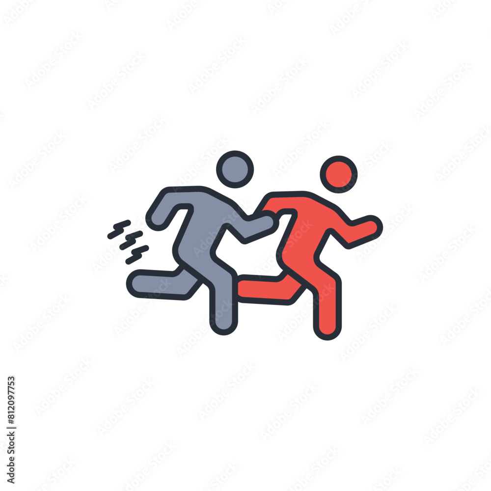 Runner icon. vector.Editable stroke.linear style sign for use web design,logo.Symbol illustration. Runner icon. vector.Editable stroke.linear style sign for use web design,logo.Symbol illustration.