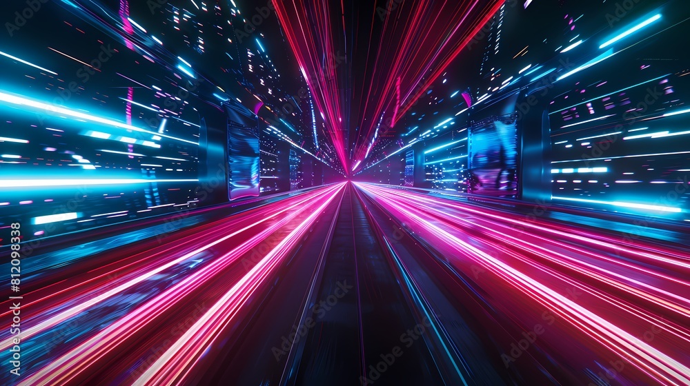 Zooming through a neon lit cybernetic tunnel Zooming through a neon lit cybernetic tunnel