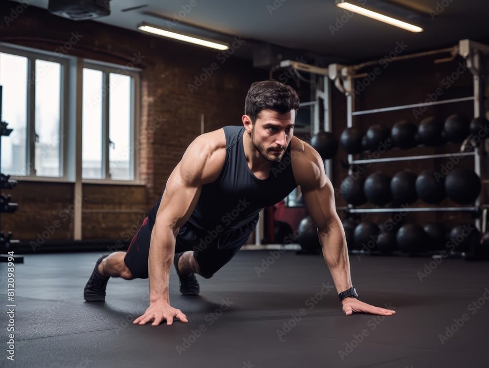 Engaging in a fullbody workout with proper form Engaging in a fullbody workout with proper form