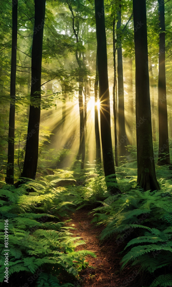 Fototapeta premium An ethereal forest scene