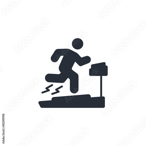 Treadmill icon. vector.Editable stroke.linear style sign for use web design,logo.Symbol illustration.