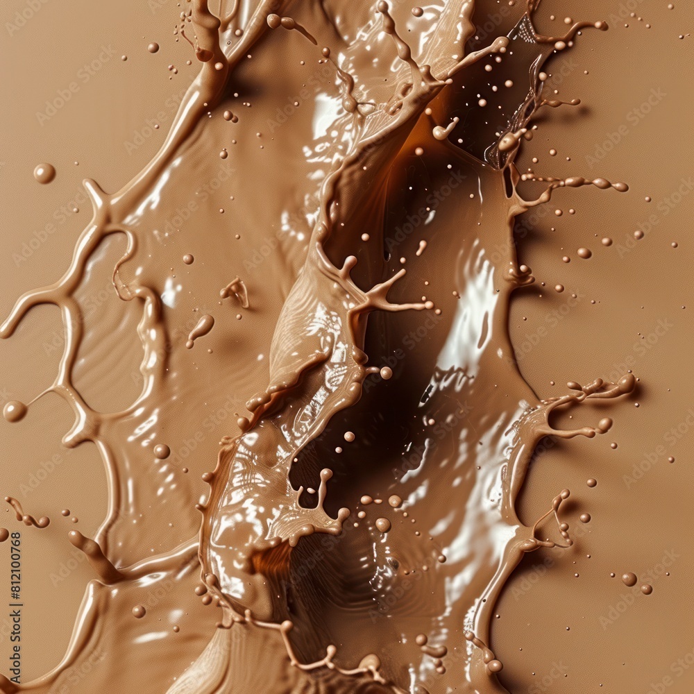 Photo of a chocolate cream waves Photo of a chocolate cream waves