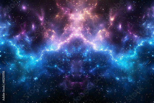 Digital image of this image contains blue, purple and violet stars photo
