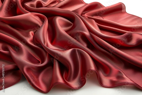 Featuring a red satin fabric by the yard to measure  m wide metre, red photo
