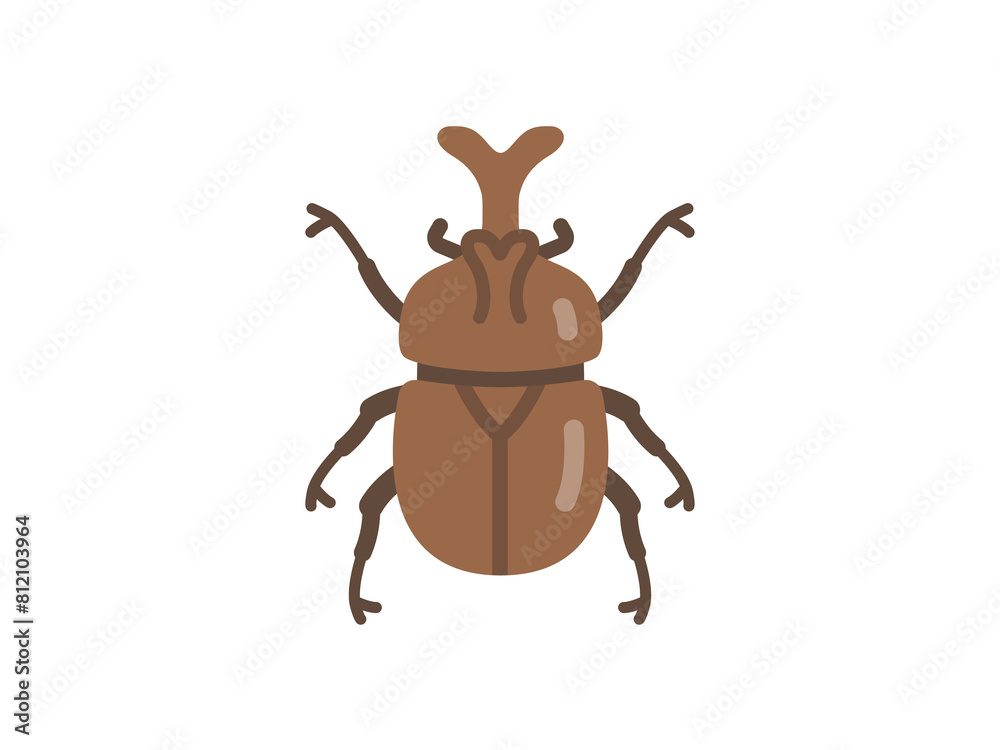 かぶと虫のアイコンのイラスト