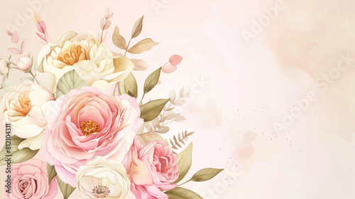 Watercolor floral card © Tannikarn