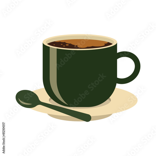 Hot and cold coffee beverage. Different types of drinks set. Espresso, americano cup, cappuccino and latte in paper mug, iced macchiato in glass. Flat vector illustrations isolated on white background