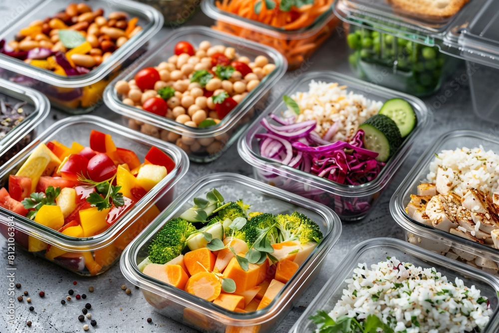 Assorted Meal Preps in Containers 