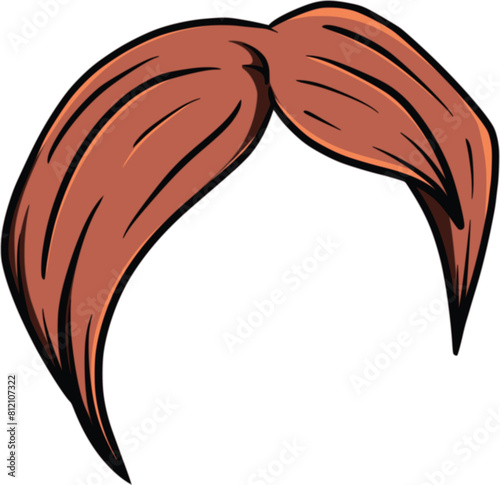 Undercut side parted hair Clip art