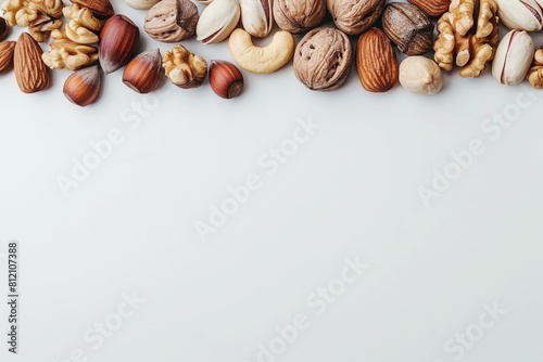 Wallpaper Mural Assorted Nuts on a White Background  Torontodigital.ca