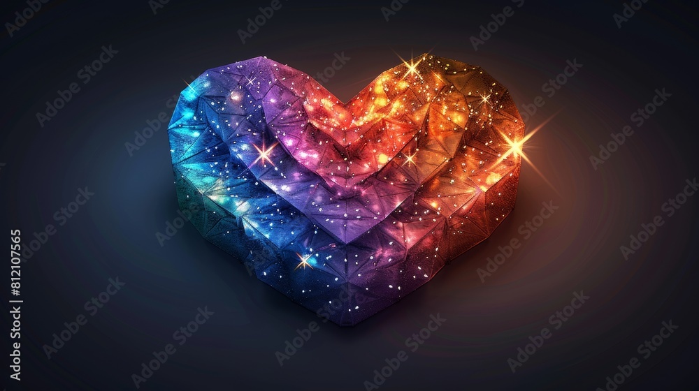 Sparkly Rights Background with rainbow, female, sparkle, star, heart symbols for Pride ...