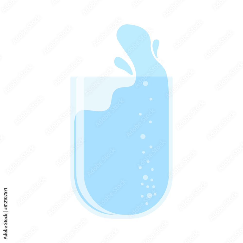 Drink more water. Stay hydrated. Glass, Plastic free, zero waste concept. Various bottles, glass, flask. Cute trendy vector illustration. Summer cold drink Drink more water. Stay hydrated. Glass, Plastic free, zero waste concept. Various bottles, glass, flask. Cute trendy vector illustration. Summer cold drink