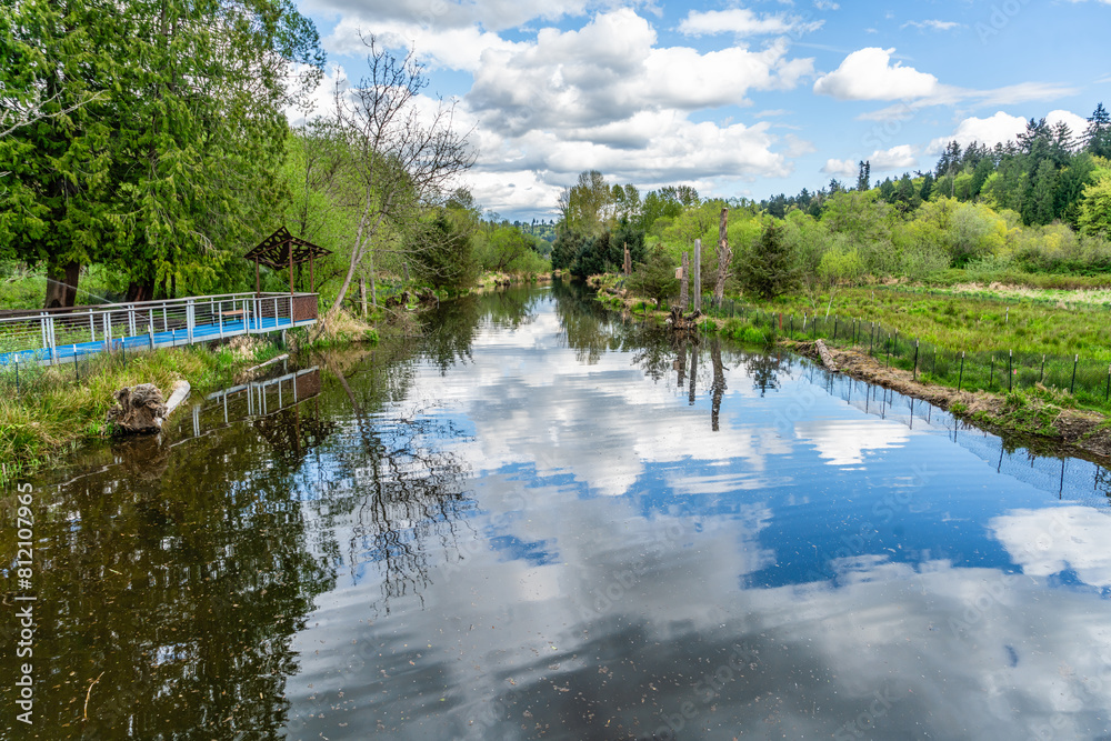 Fototapeta premium Sammamish River In Kenmore