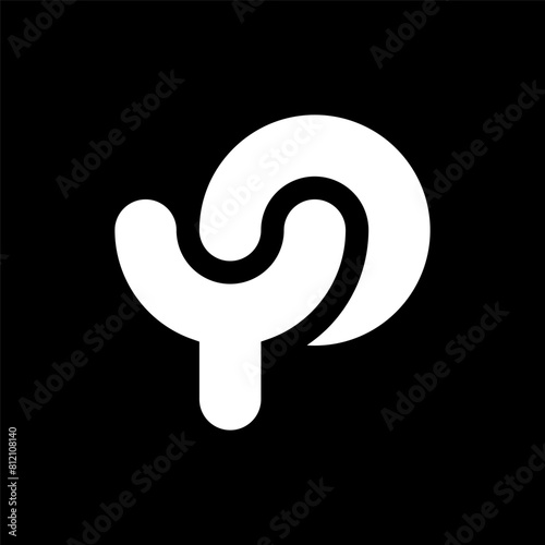 Letter YP modern creative monogram logo photo