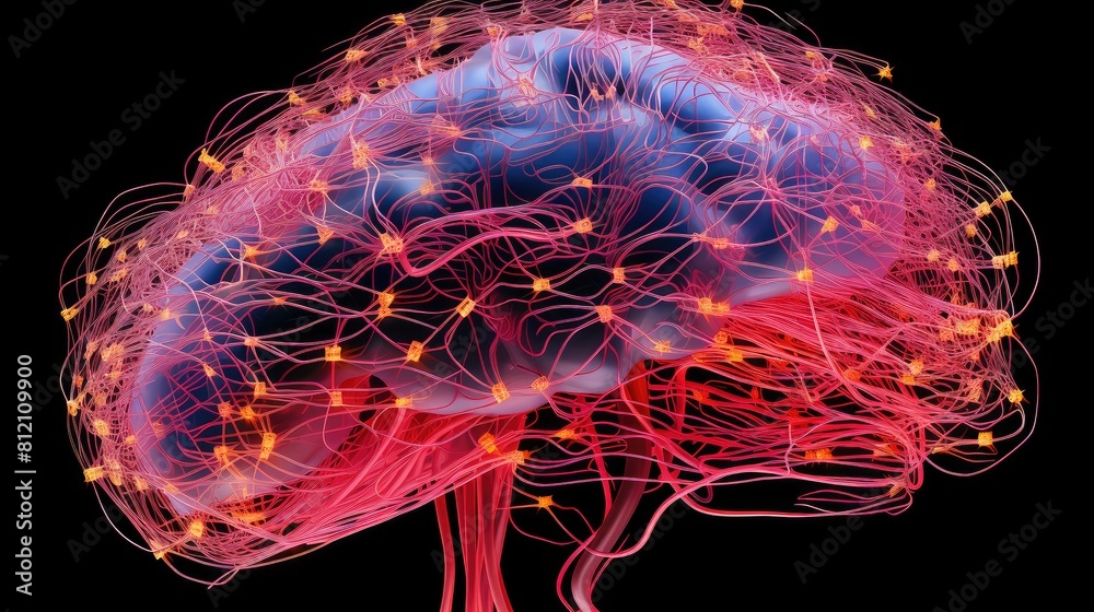 Human brain showing Intelligent thinking processing through the concept ...