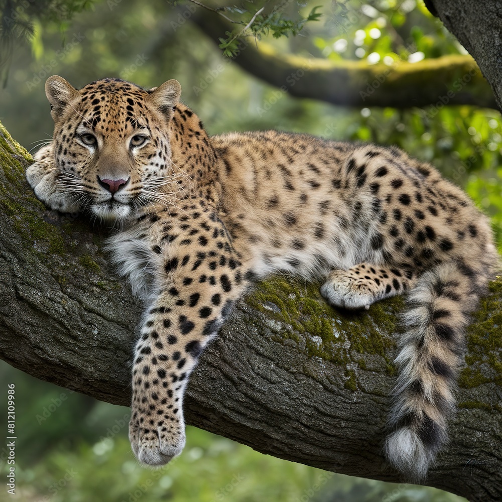 persian leopard sleeping persian leopard sleeping