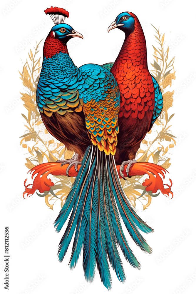 Pheasant Image for Stickers, T-Shirt Print, Cap, Mug, Slippers, Mousepad, with Transparent Background PNG Pheasant Image for Stickers, T-Shirt Print, Cap, Mug, Slippers, Mousepad, with Transparent Background PNG