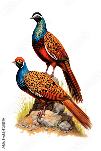 Pheasant Image for Stickers  T-Shirt Print  Cap  Mug  Slippers  Mousepad  with Transparent Background PNG
