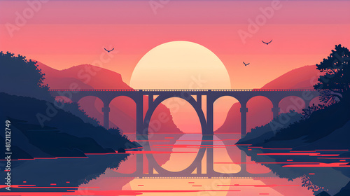Sunset Over Bridge