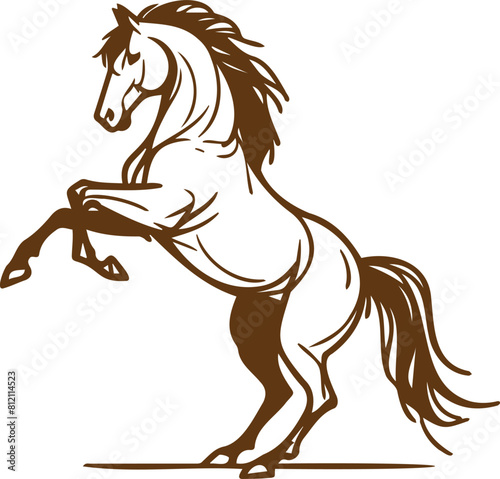 Horse Minimalist vector sketch of an equine