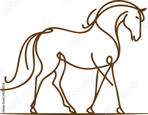 Horse Sophisticated vector drawing of a sketched horse photo