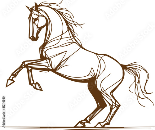 Horse Stylish vector artwork with a minimalistic horse sketch