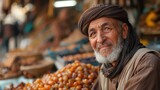 Traditional Arab Date Seller in Medina Souk