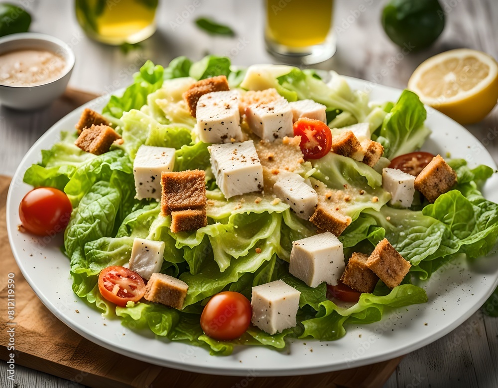 Salad with tofu and tomatoes, vegan plate commercial photo for marketing use Salad with tofu and tomatoes, vegan plate commercial photo for marketing use
