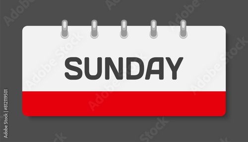 Template icon page calendar, day off week Sunday © corben_dallas