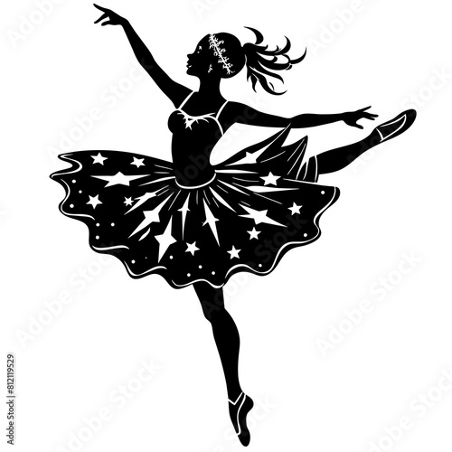 Wallpaper Mural black-silhouette-dancer-ballet Torontodigital.ca