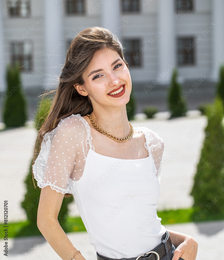 Portrait of a young beautiful girl