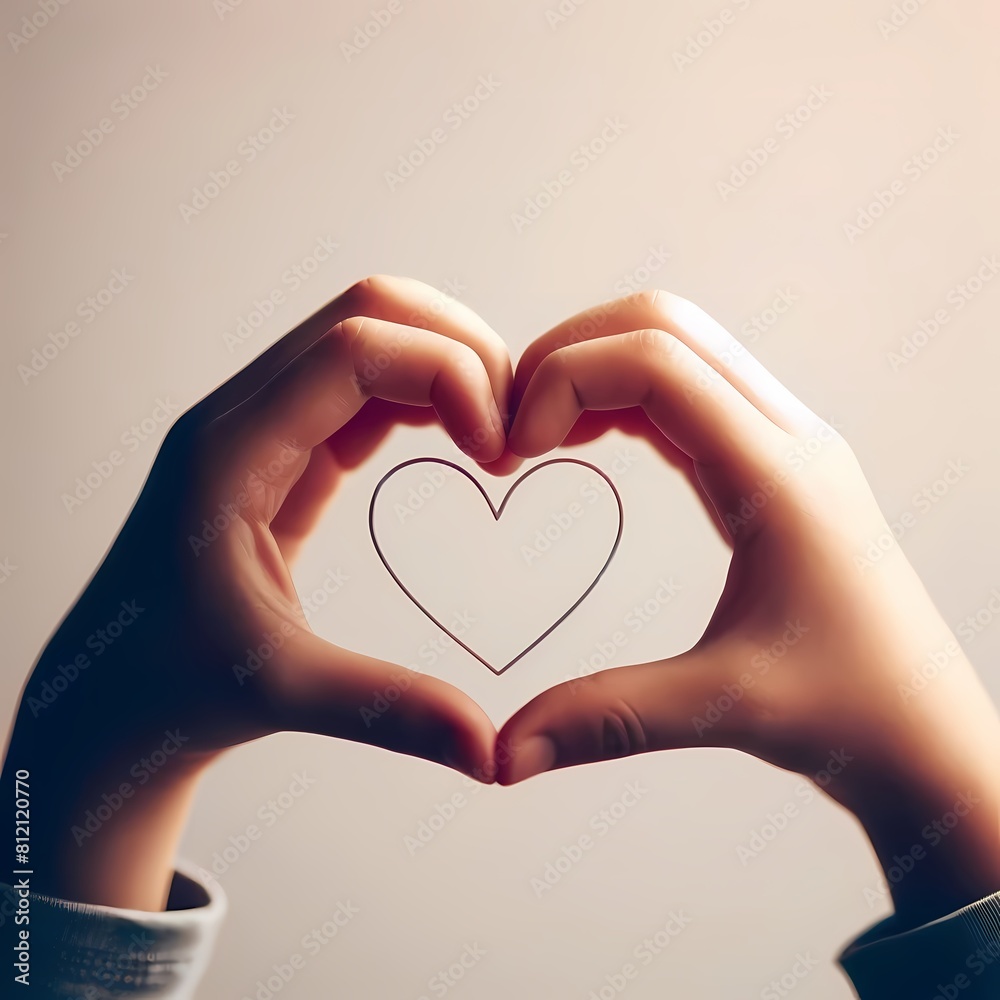 Obraz premium Children's hands-hand symbol