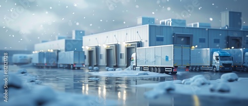 Cold Chain Logistics Illustrate the cold chain logistics involved in biotechnology manufacturing photo