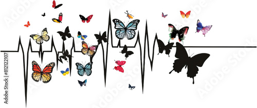 Butterfly Sound Wave Clipart