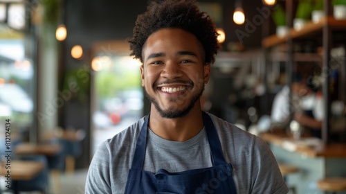 Smiling Barista in a Cafe