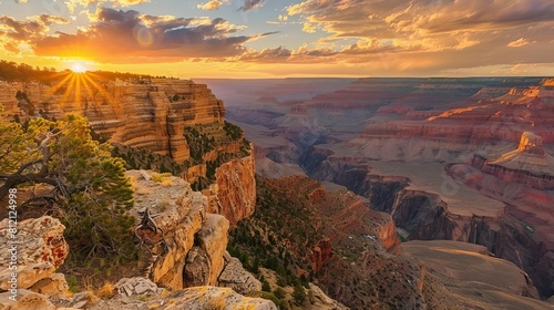 majestic grand canyon at sunset breathtaking natural landscape digital photography