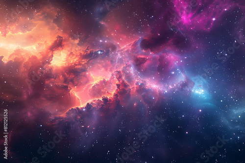 Mesmerizing space scene with stars and galaxies  evoking wonder and exploration
