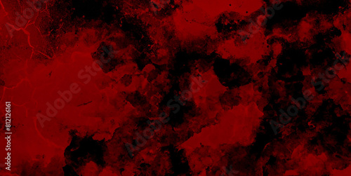 Abstract Dark Design, Luxury Red Grunge and Old Cement Wall Textures with Gradient Light