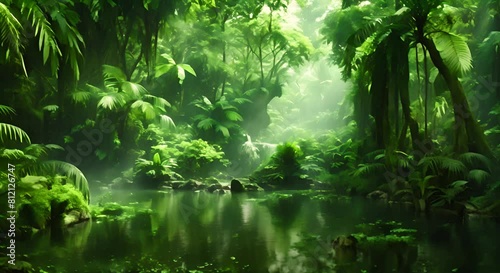 arrière plan vert sur le thème de l'écologie et la nature  photo