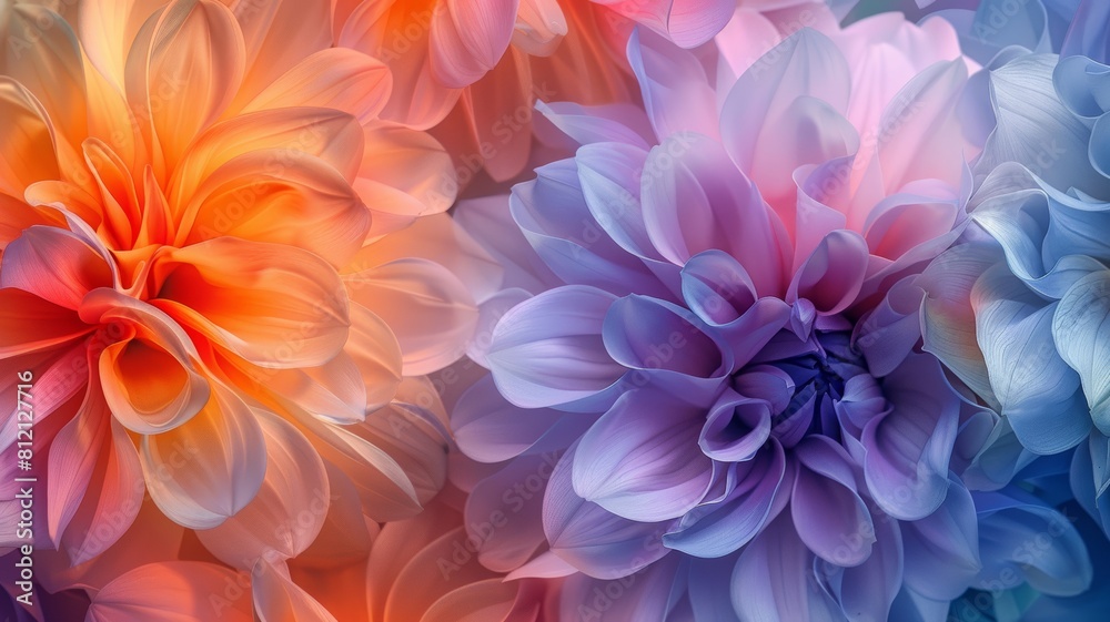The image is a close-up of a dahlia flower The image is a close-up of a dahlia flower