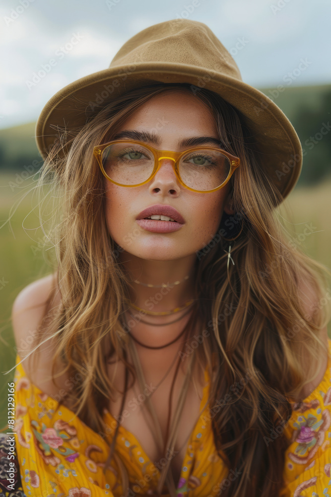 Fototapeta premium Website homepage design with a maximalist aesthetic, using large fonts, bright colors, and dynamic images,