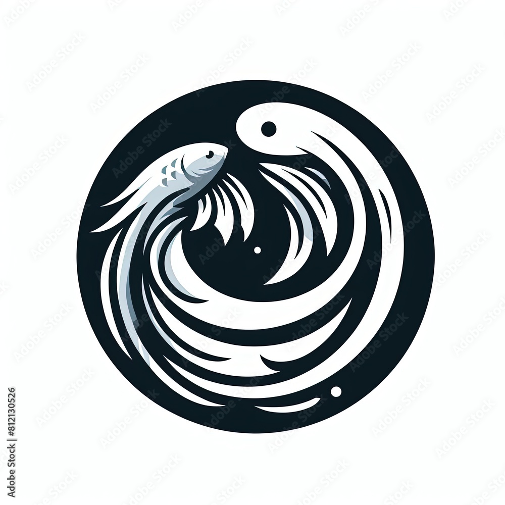Fototapeta premium koi fish logo