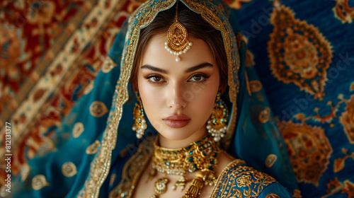 Portrait of woman in tradition ethnic wear