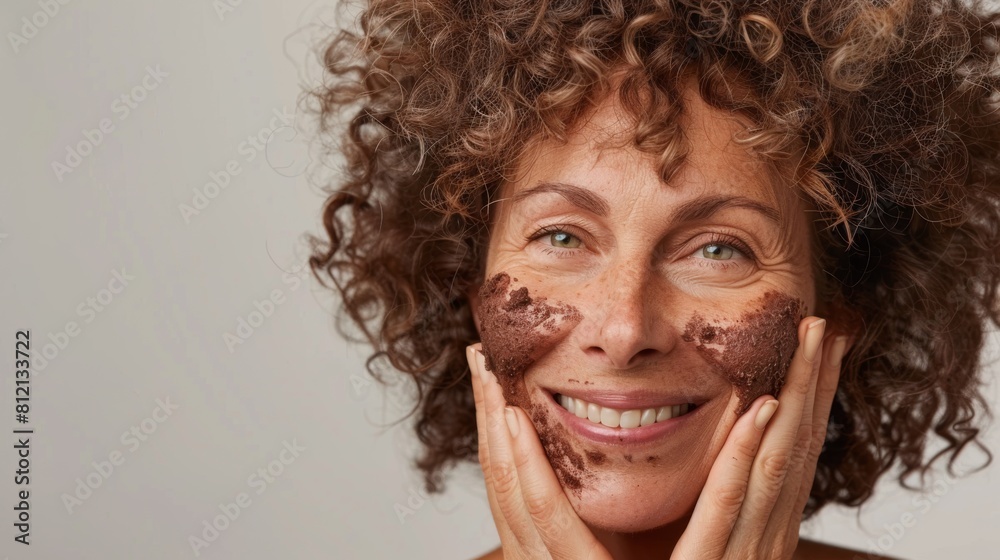 Woman Enjoying Natural Facial Scrub Woman Enjoying Natural Facial Scrub