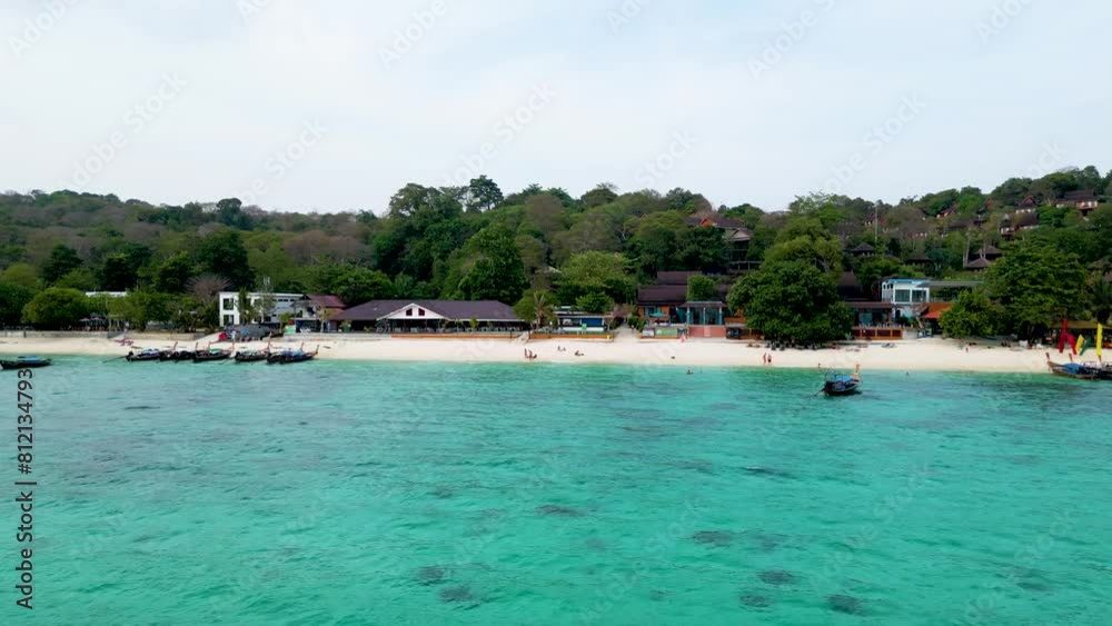 Coastal Resort View on Phi Phi Islands, Thailand Coastal Resort View on Phi Phi Islands, Thailand